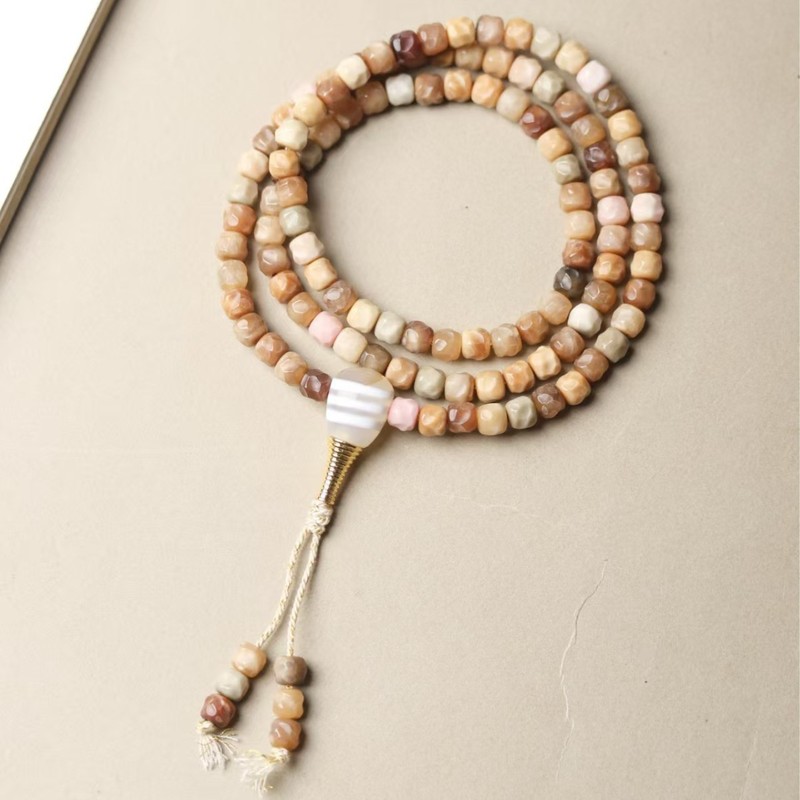 Ethnic Fashion Way - สร้อยข้อมือประดับอัญมณีหลากสีจากธรรมชาติ ดีไซน์สามทาง ขายดี สามารถสวมใส่รอบคอหรือข้อมือได้