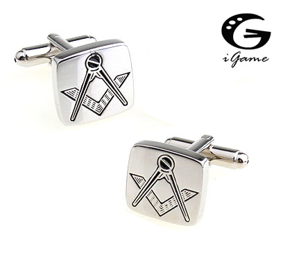 Ethnic Fashion Logo - IGame กระดุมข้อมือดีไซน์โลโก้ Mason สำหรับผู้ชายวัสดุทองแดง