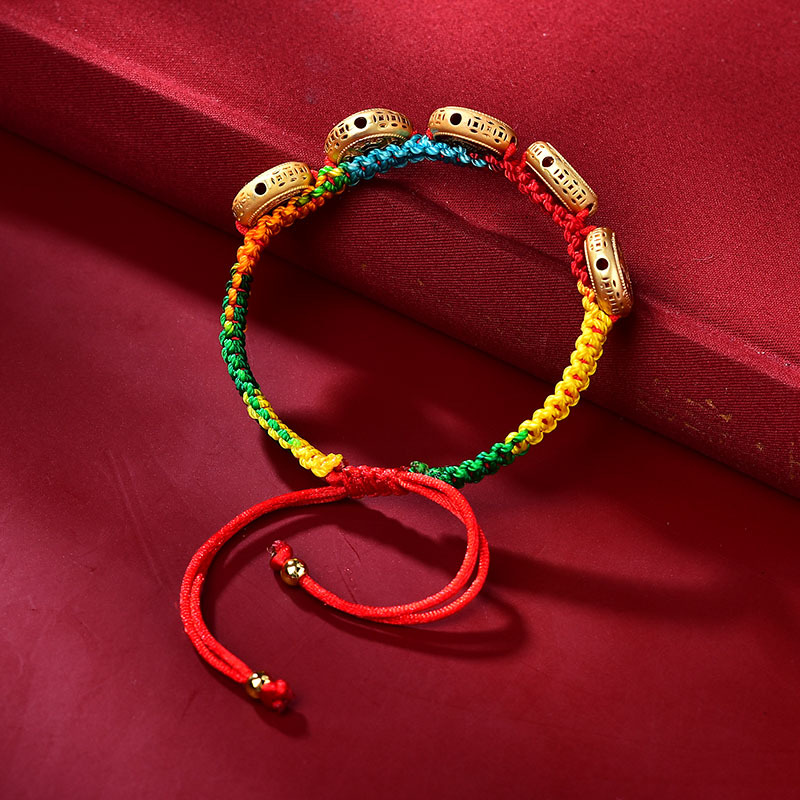 สร้อยข้อมือทิเบตเชือกทอมือแบบไ - Ethnic Fashion Way บทวิจารณ์และราคา
