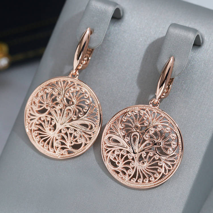 WBmqda ดอกไม้โลหะกลวงต่างหูรูป - Ethnic Fashion Dubai บทวิจารณ์และราคา