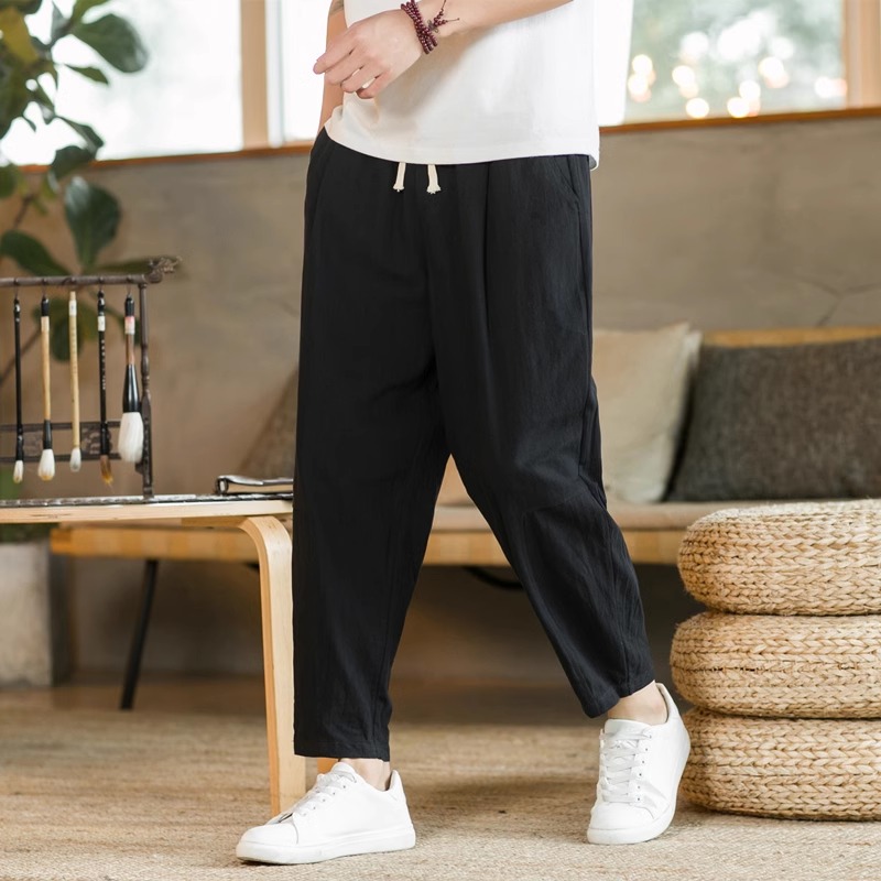 กางเกงผ้าลินินสำหรับผู้ชายแบบใ - Ethnic Fashion Men บทวิจารณ์และราคา