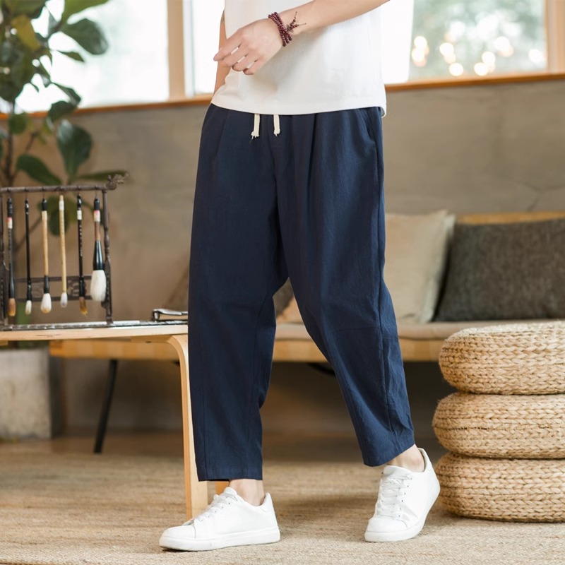 กางเกงผ้าลินินสำหรับผู้ชายแบบใ - Ethnic Fashion Men บทวิจารณ์และราคา