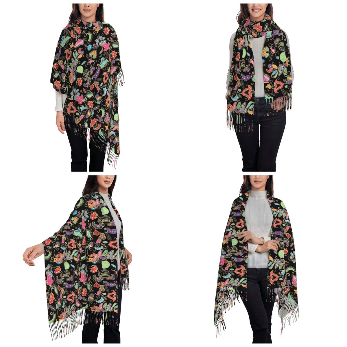 ผ้าคลุมไหล่บาติกสีม่วง ผ้าพันค - Batik Sarong Wrap บทวิจารณ์และราคา