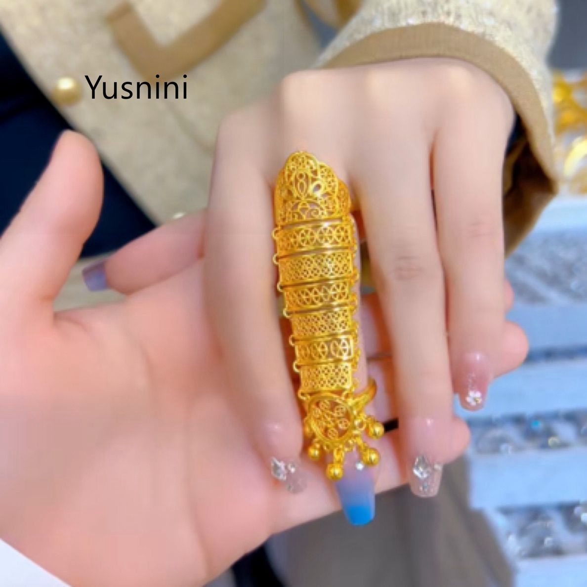 แหวนทองชุบ 24K สไตล์ชาติพันธุ์ - Ethnic Fashion Dubai บทวิจารณ์และราคา
