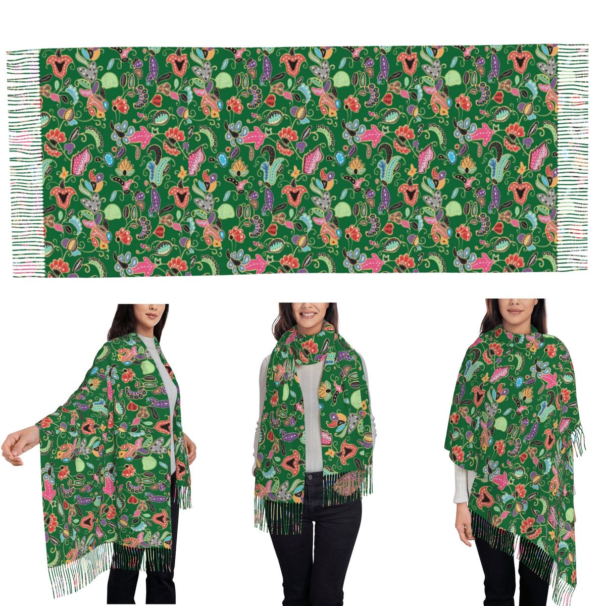 ผ้าคลุมไหล่บาติกสีม่วง ผ้าพันค - Batik Sarong Wrap บทวิจารณ์และราคา