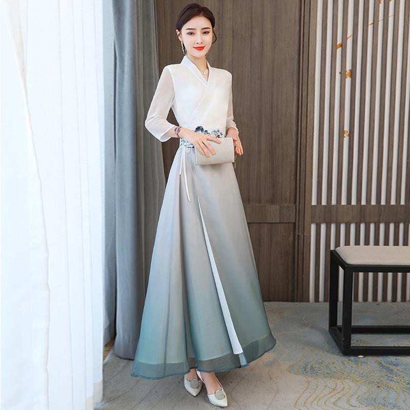Hanfu สตรีทแวร์สไตล์วินเทจเสื้ - Ethnic Style Dresses บทวิจารณ์และราคา