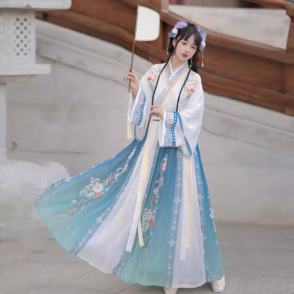 Hanfu จีนแบบดั้งเดิมชุดคอสเพลย - Ethnic Style Dresses บทวิจารณ์และราคา