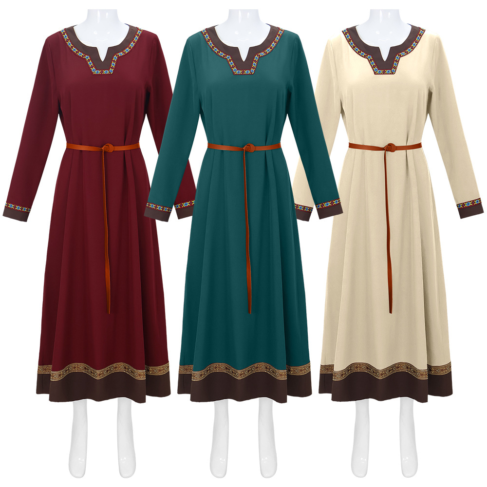 ชุดเดรสยาวระดับกลางสไตล์ไวกิ้ง - Ethnic Fashion Way บทวิจารณ์และราคา
