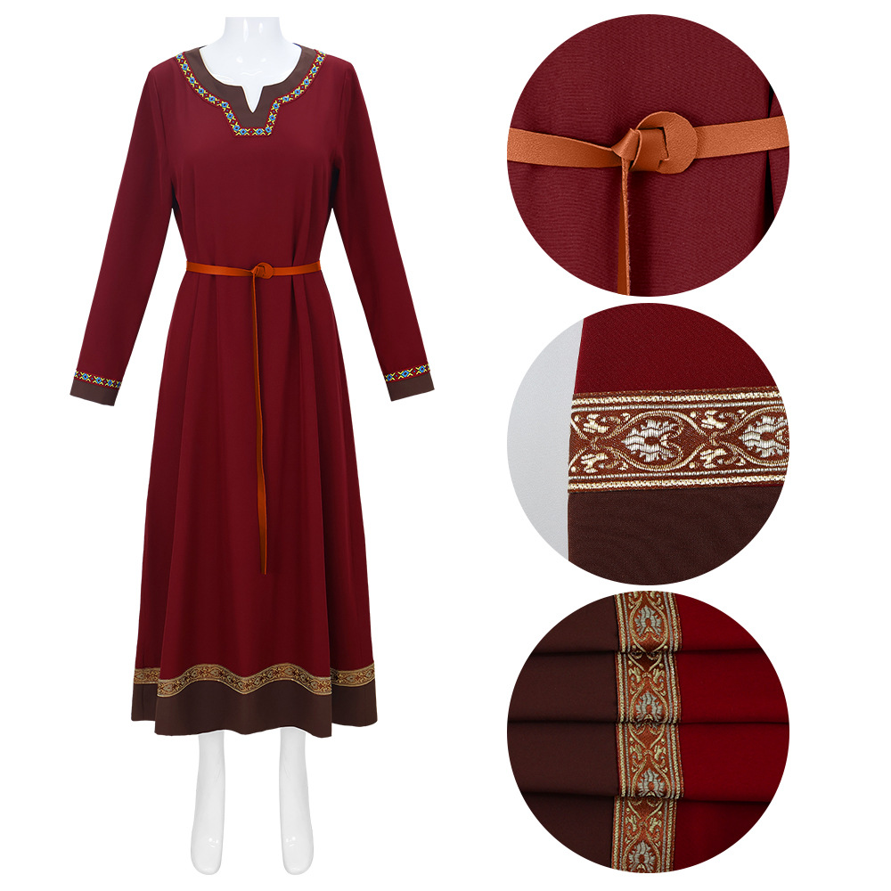 ชุดเดรสยาวระดับกลางสไตล์ไวกิ้ง - Ethnic Fashion Way บทวิจารณ์และราคา